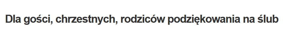 podziękowanie dla rodziców, podziękowanie dla chrzestnych